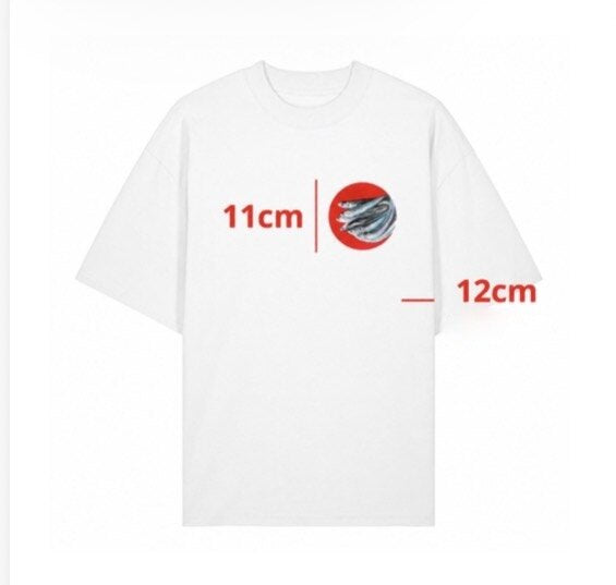 STILL FORM Tee Ryby – rozmery potlače